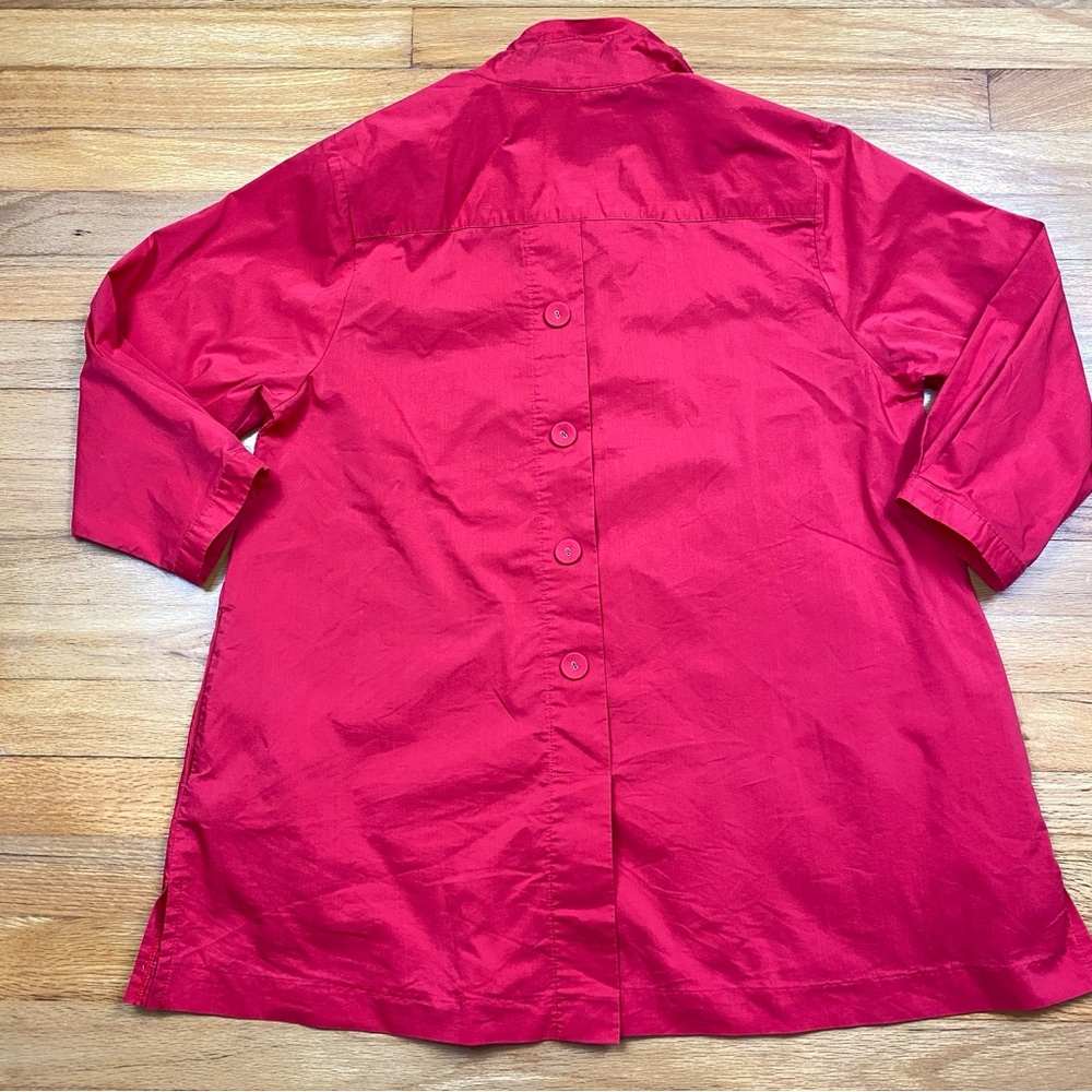 Diane Bailey Red Button Down Tunic W/ Pockets Sma… - image 8